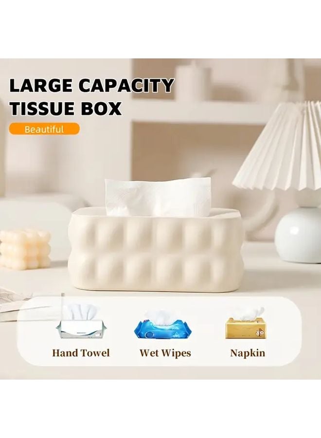 Black Tissue Box Cover Modern Open Top Lid Organizer For Bathroom Kitchen Living Room - Image 5